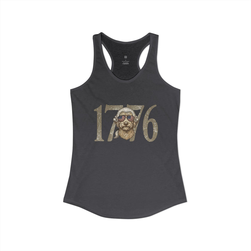 George Washington Doodle 1776 - Women's Ideal Racerback Tank