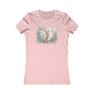 Corgi Surf Graphic Tee — Women's Cute Beach Dog T-Shirt