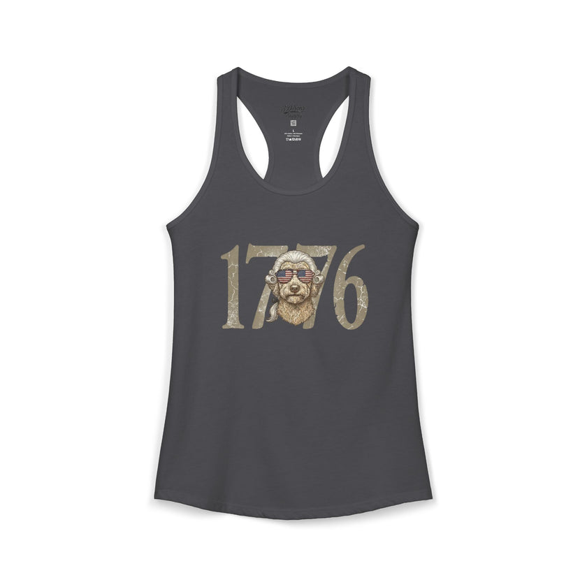 George Washington Doodle 1776 - Women's Ideal Racerback Tank