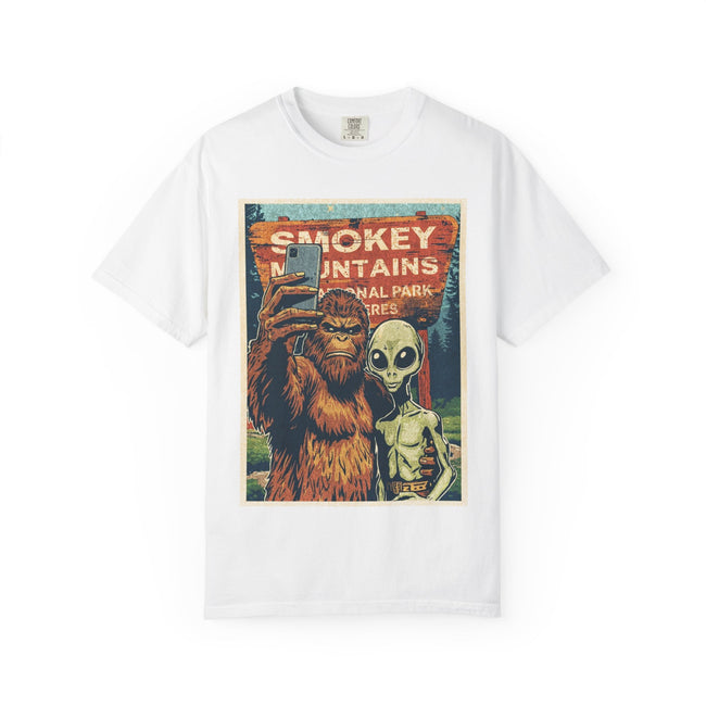 Smoky Mountains Alien & Bigfoot T-shirt — National Park Adventure Tee