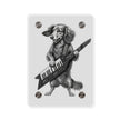 Dachshund Playing Keytar Acrylic Wall Art Panel