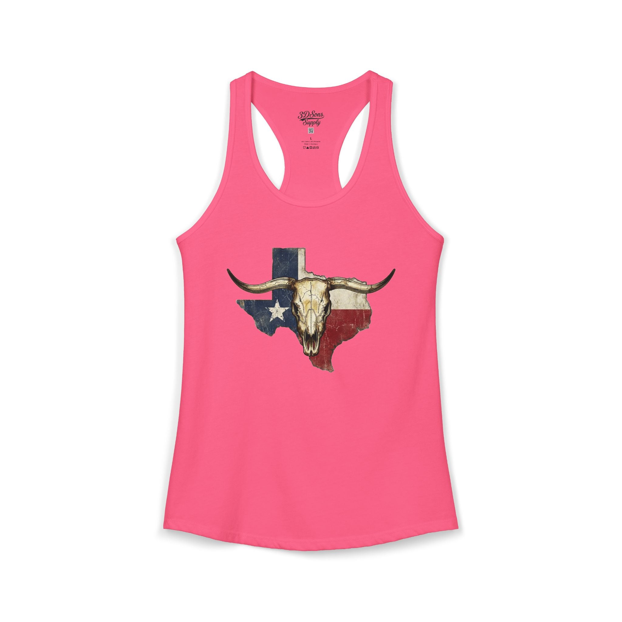 Texas Longhorn Skull Women's Racerback Tank