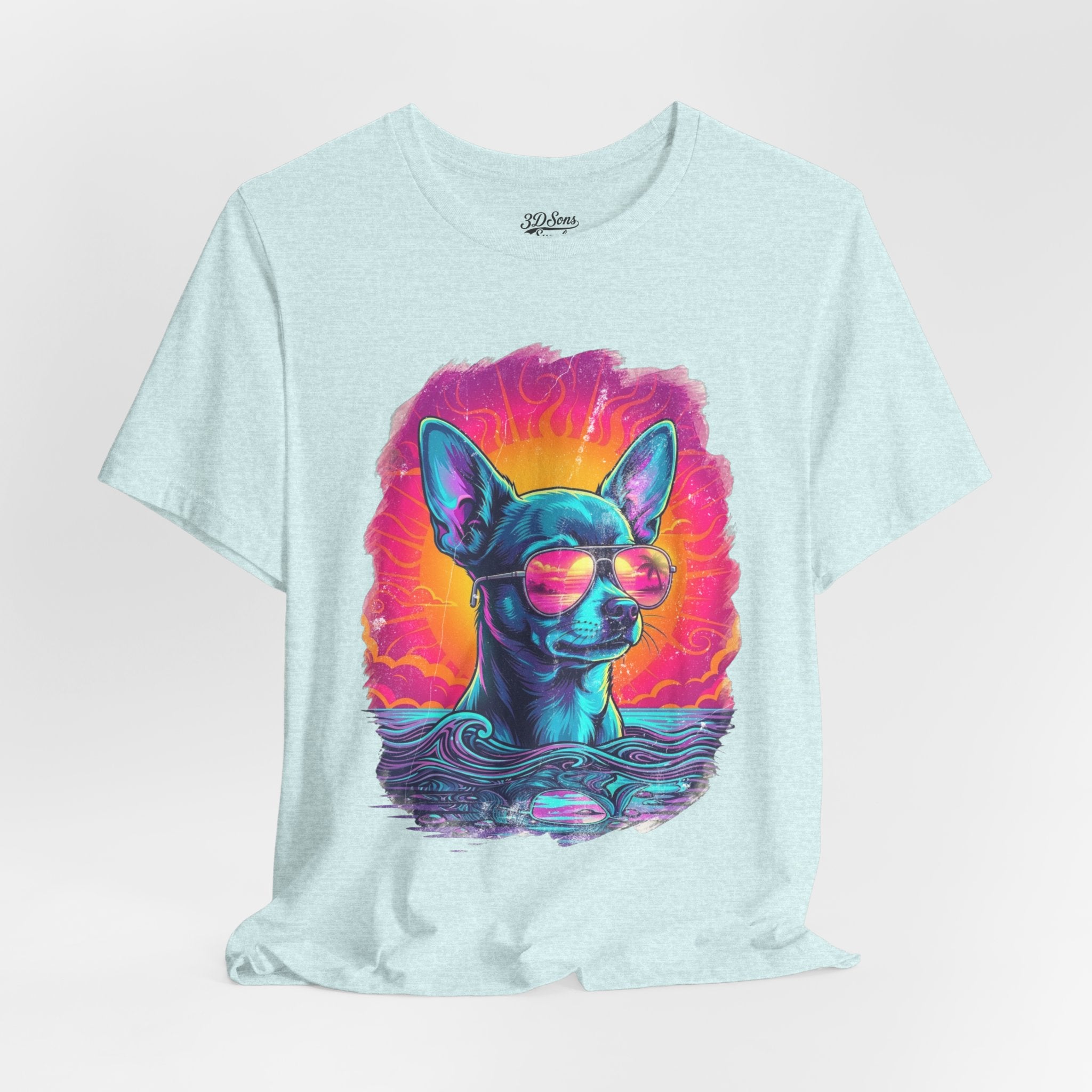 Chihuahua Vice City Retro Tee — 90s Vintage Dog Graphic T-Shirt
