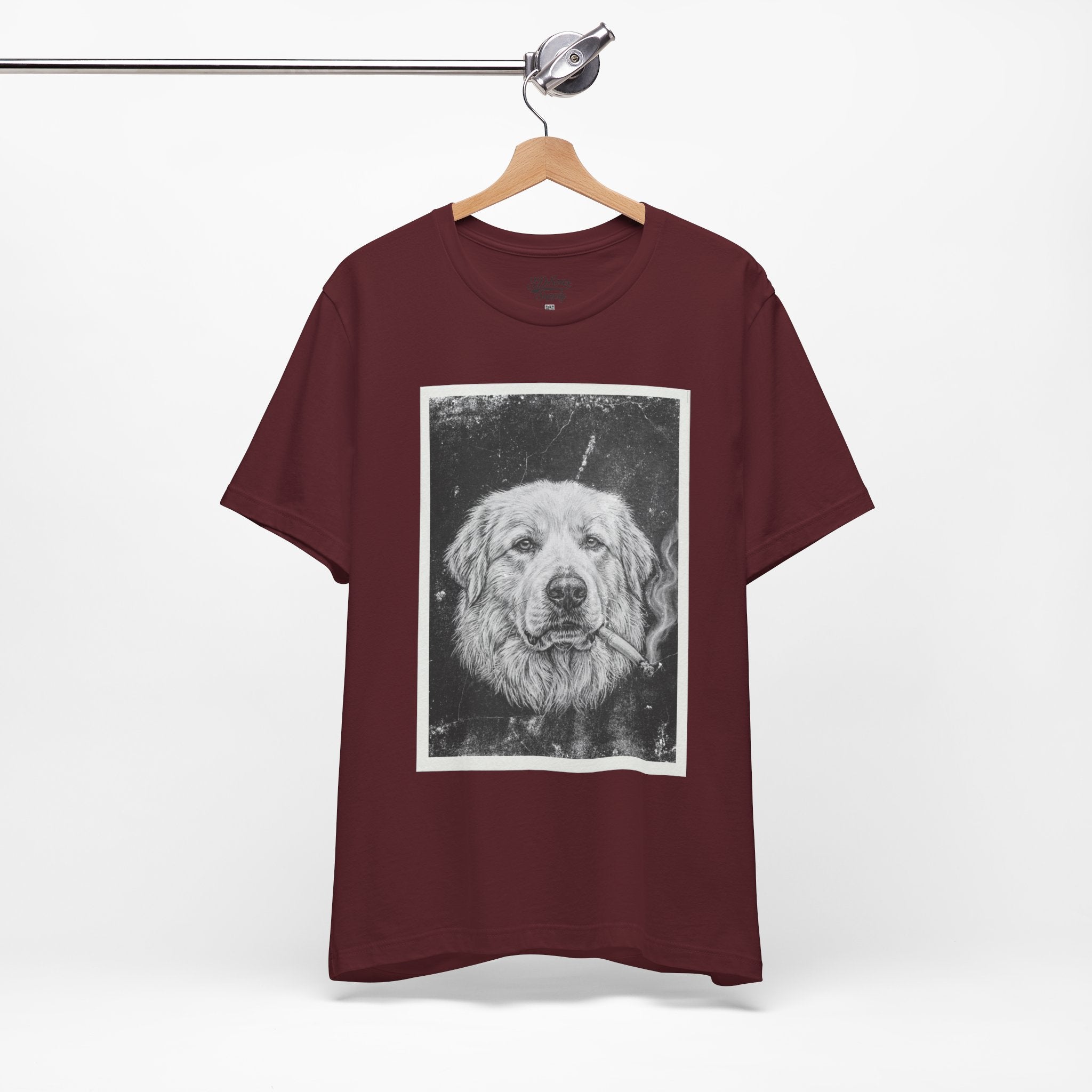 Great Pyrenees Smoke Photo Tee — Vintage Pup Graphic T-Shirt