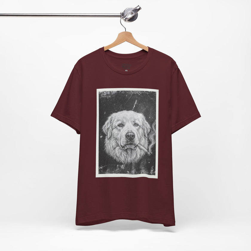 Great Pyrenees Smoke Photo Tee — Vintage Pup Graphic T-Shirt