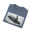 Skeleton Surfer Tee | Retro Black & White Surfing Graphic Shirt – 3D Sons Supply Co