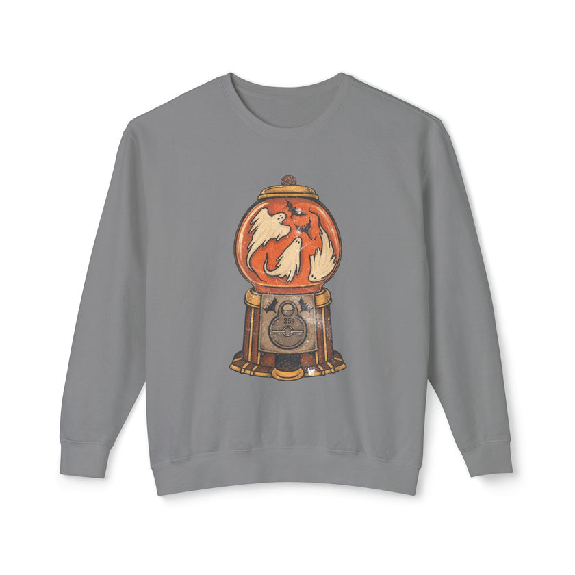 Ghost and Devil Gumball Machine Sweatshirt | Halloween Spooky Illustration