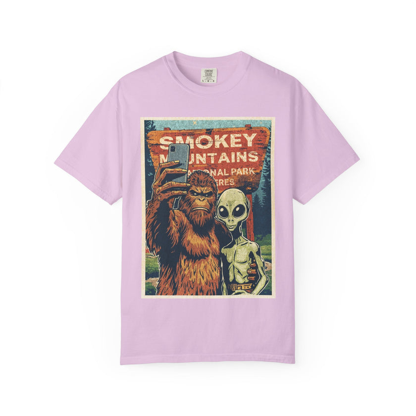 Smoky Mountains Alien & Bigfoot T-shirt — National Park Adventure Tee