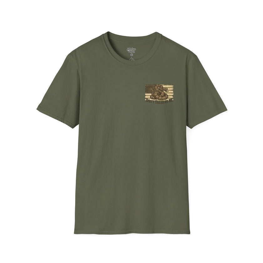 Dont Tread On Me Flag Tee Shirt American Gadsden Patriotic Independence Day Tee