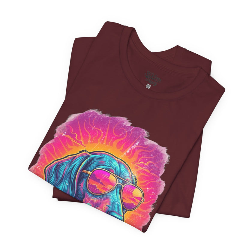 Dachshund Vice City Retro Tee 90's style