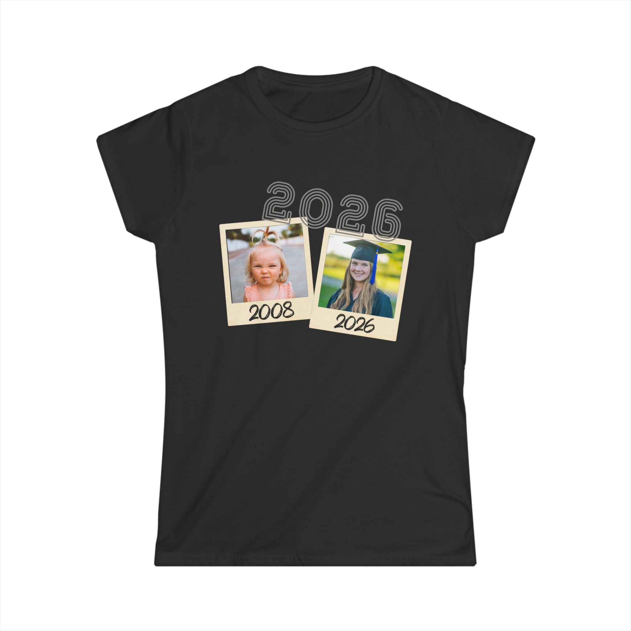 Personalized Photo & Text Graduation/Parent Gift - Women's Polaroid Tee