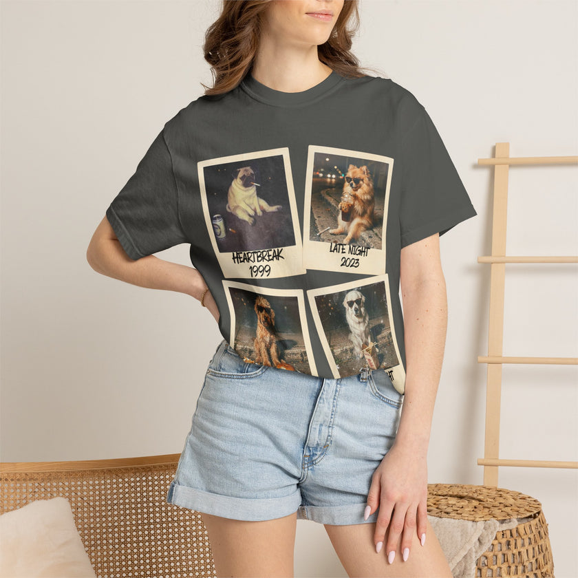 Personalized Polaroid Photo Tee — Custom Image & Text Options