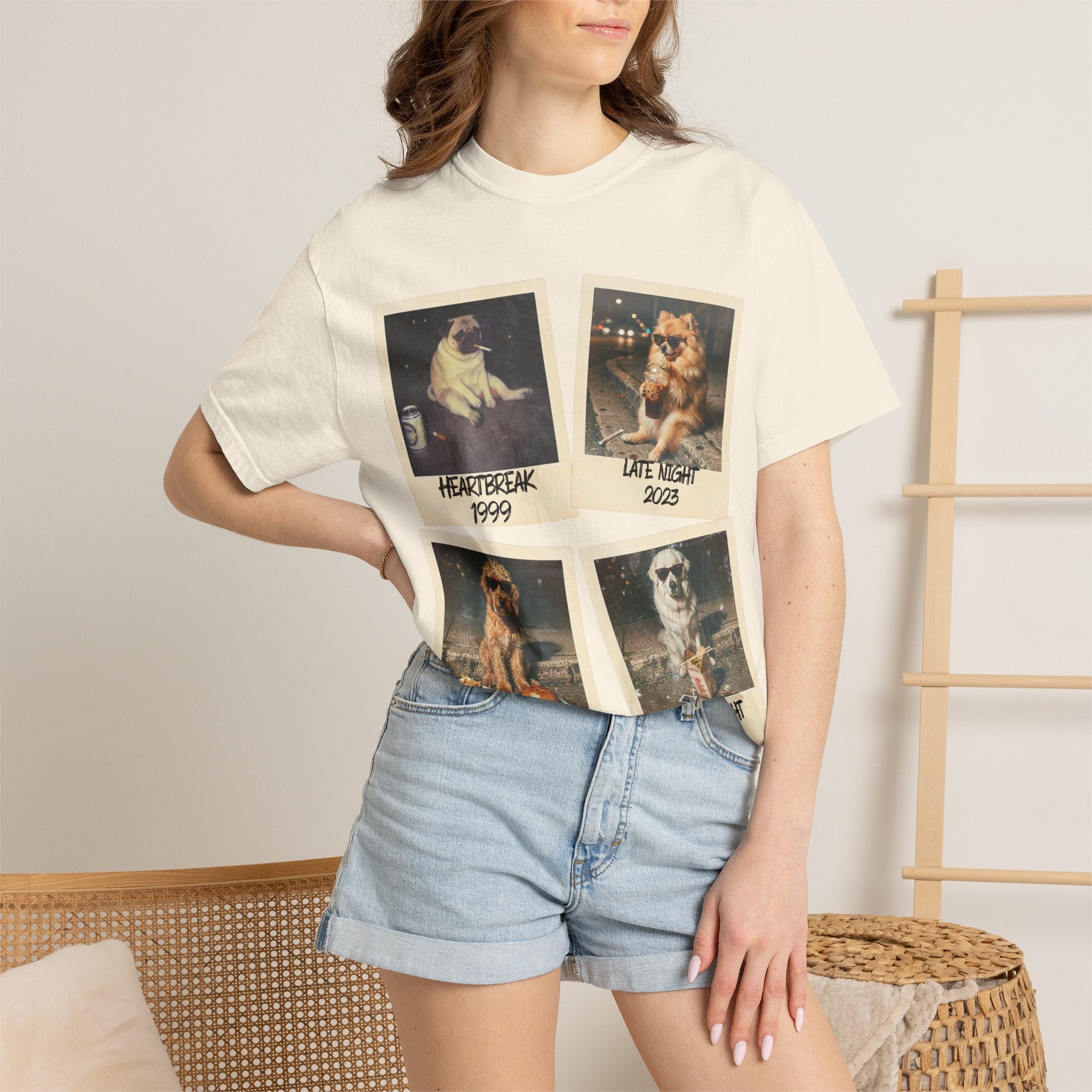 Personalized Polaroid Photo Tee — Custom Image & Text Options