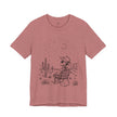 Alien Cowboy Sitting in Desert Tee | Night Sky Lawn Chair