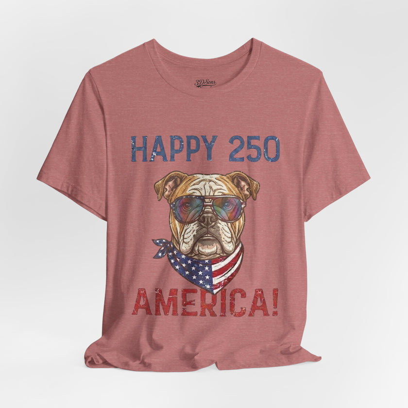 Patriotic Bulldog Tee - 