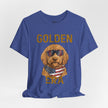 Golden Era Dog T-Shirt – American Flag Doodle with Sunglasses