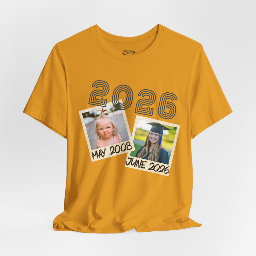 Personalized Custom Graduation & Parent Gift - Throwback Photo Memory Tee
