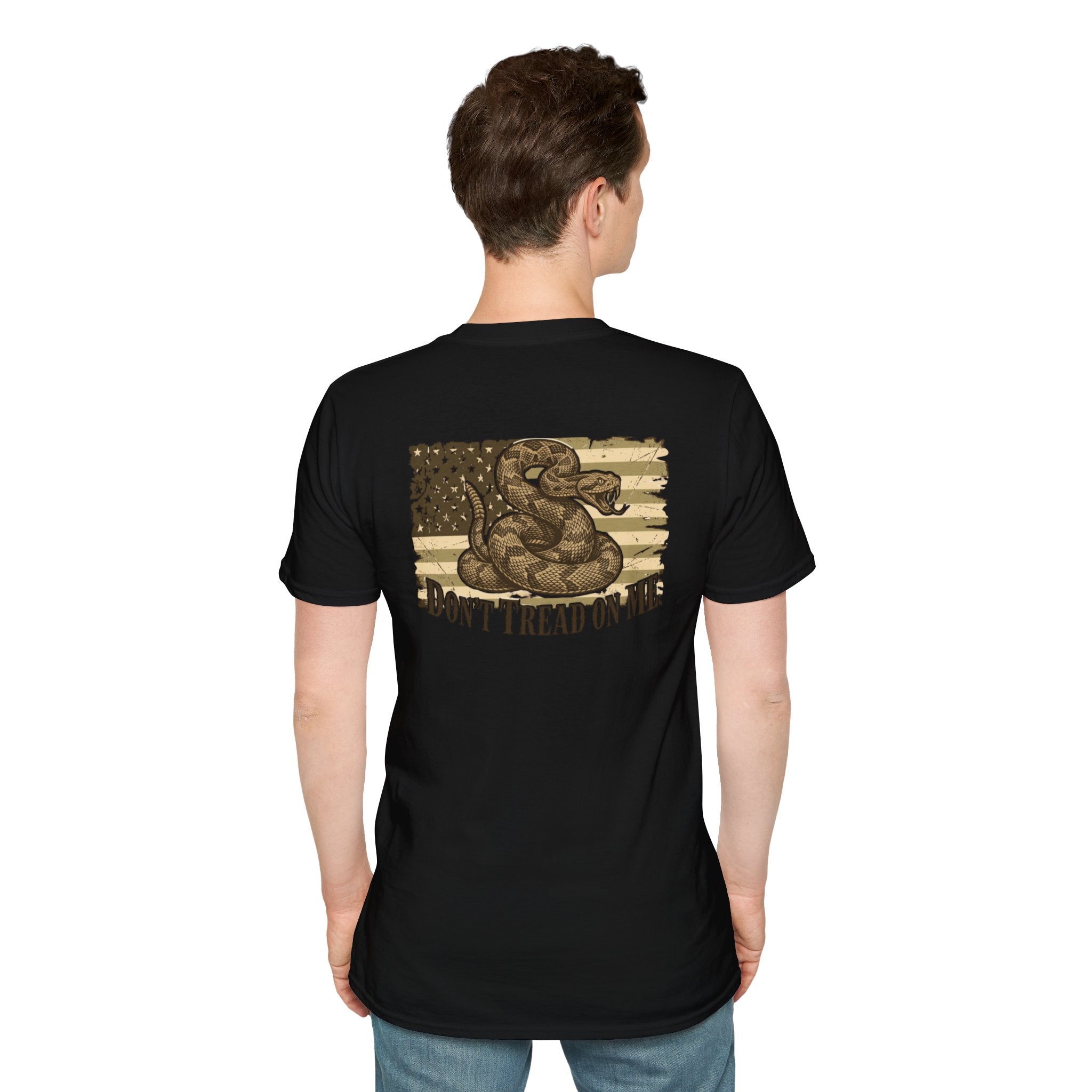 Dont Tread On Me Flag Tee Shirt American Gadsden Patriotic Independence Day Tee