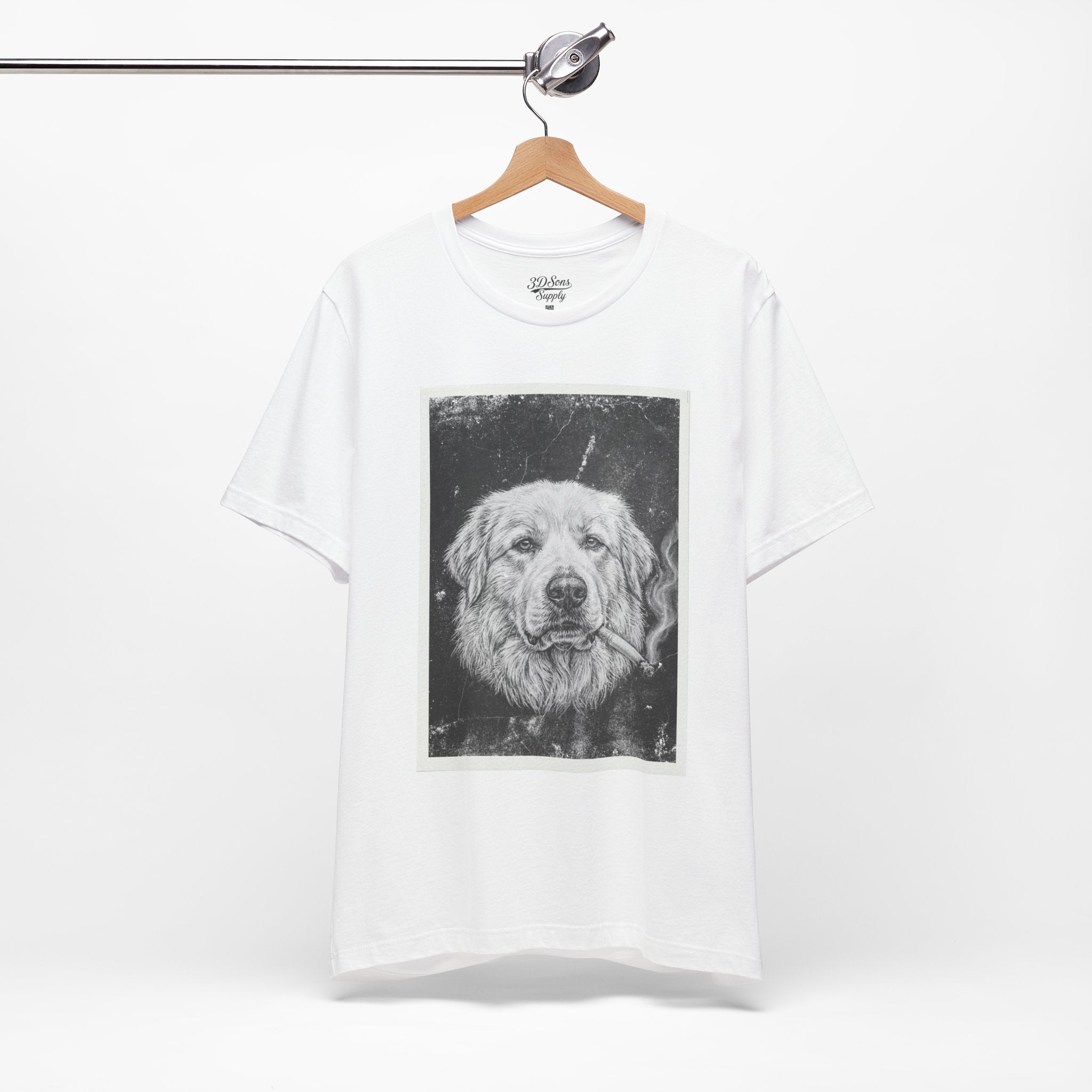 Great Pyrenees Smoke Photo Tee — Vintage Pup Graphic T-Shirt
