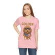 Golden Era Dog T-Shirt – American Flag Doodle with Sunglasses