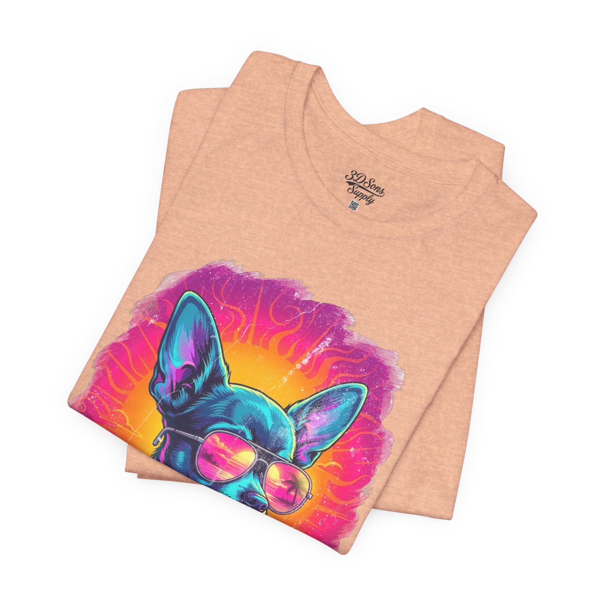 Chihuahua Vice City Retro Tee — 90s Vintage Dog Graphic T-Shirt