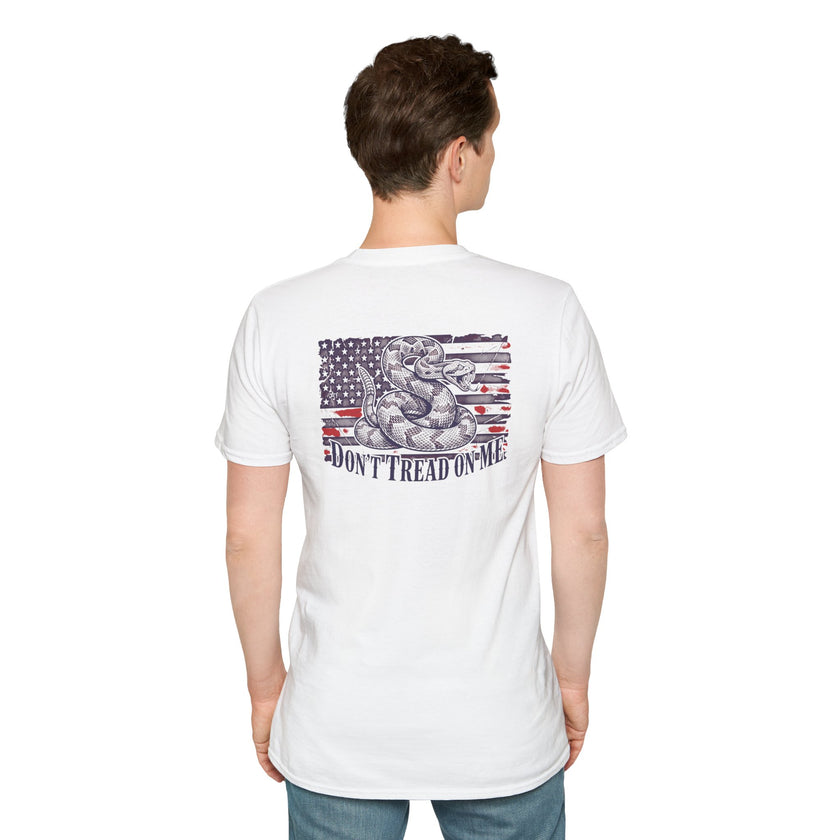 Dont Tread On Me Flag Tee Shirt American Gadsden Patriotic Independence Day Tee