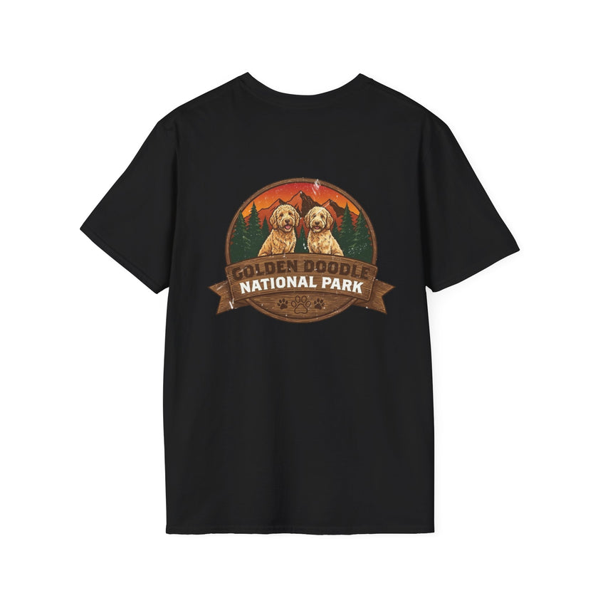 Golden Doodle National Park Staff T-Shirt | Retro Dog Lover Tee – 3D Sons Supply Co