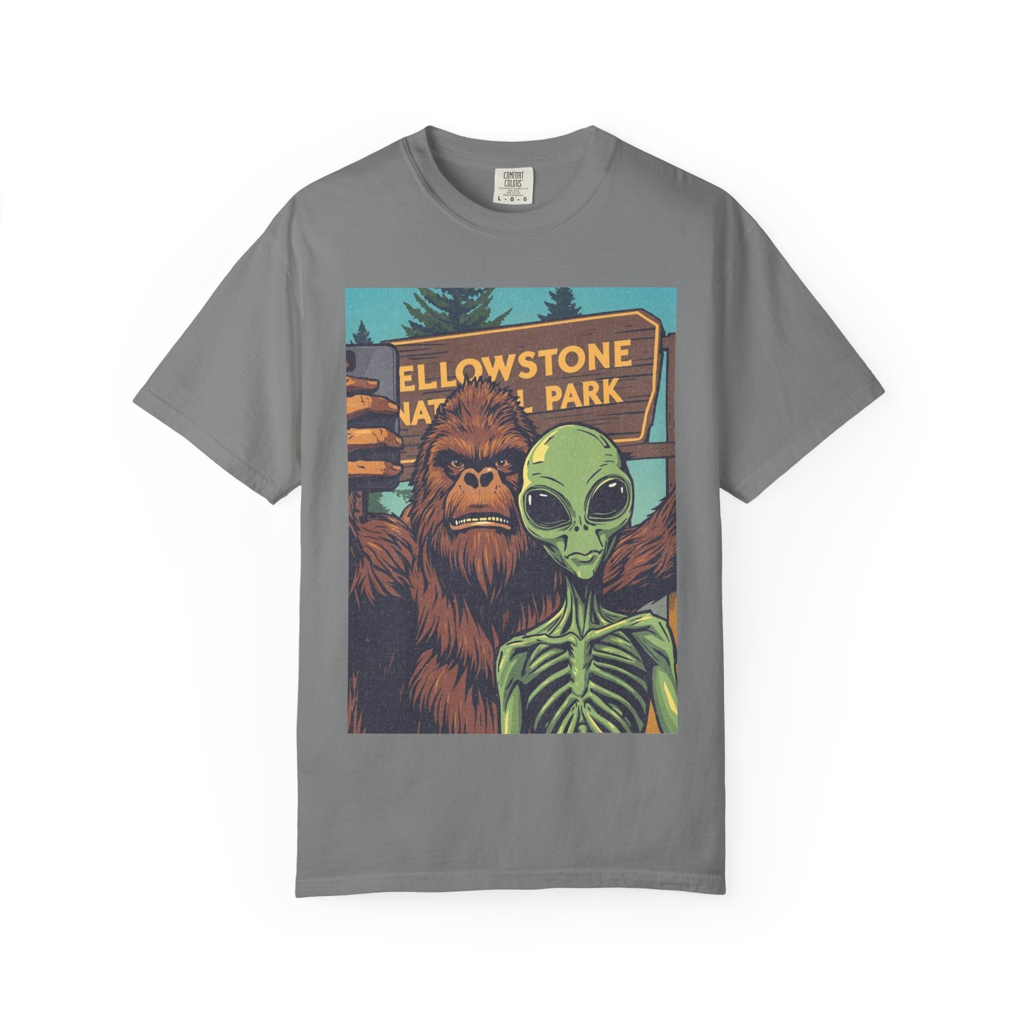 Alien & Bigfoot Yellowstone T-Shirt