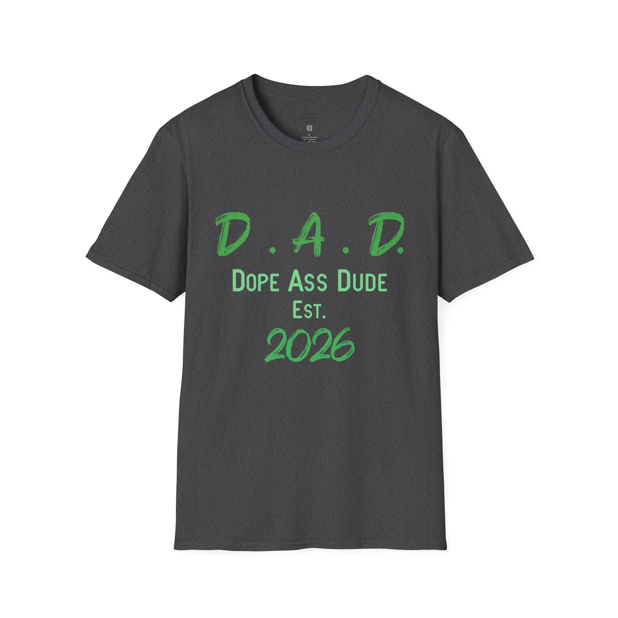 Dope Ass Dude Dad T-Shirt — D.A.D. Typography Father's Day Tee (Personalizable)