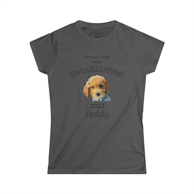 Proud Dog Mom Established 2022 Tee — Personalized  Women's Shirt