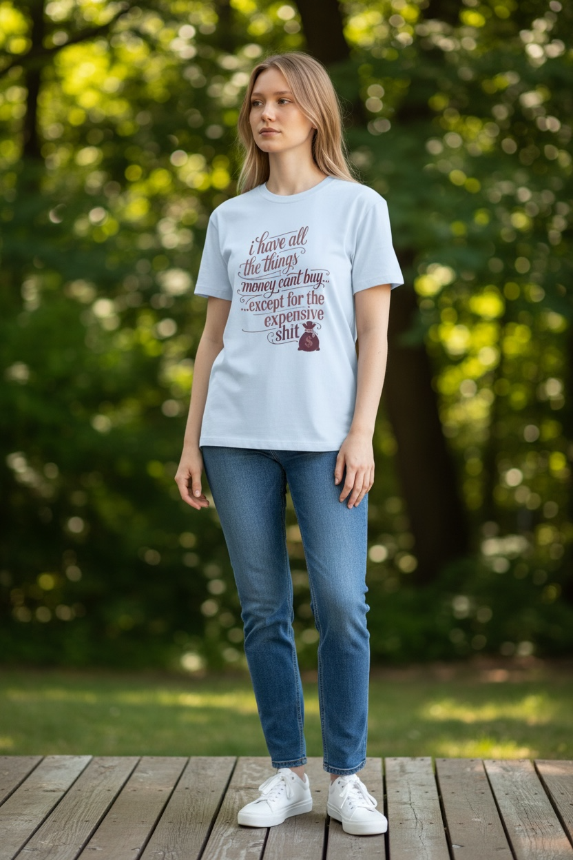 I Have All The Things I Need Except The Expensive Shit Tee | Women's Funny Quote Shirt