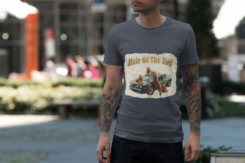 Hair of the Dog Vintage Retro Dog T-Shirt | Funny Dog Lover Graphic Tee – 3D Sons Supply Co