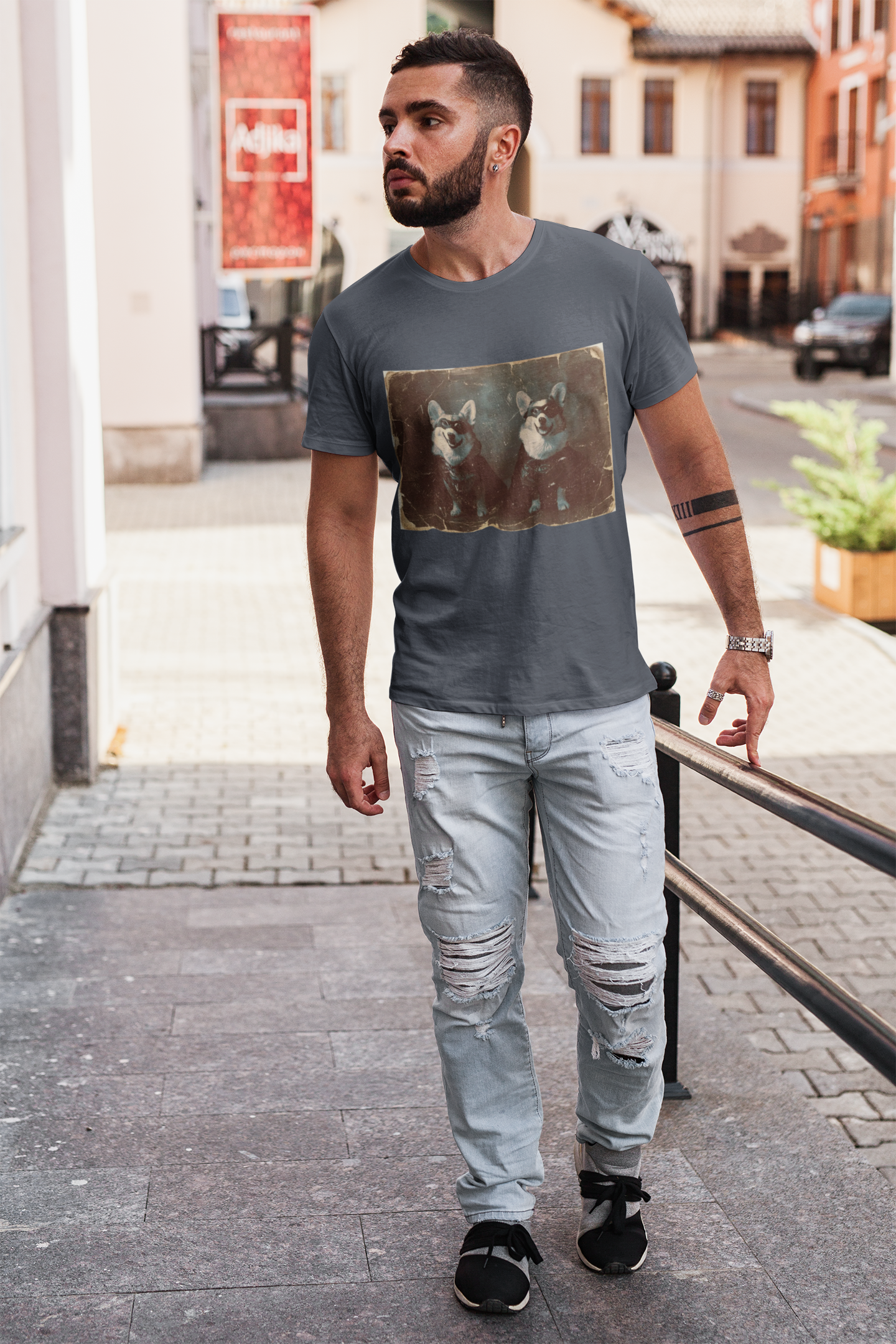 Corgi Superhero Vintage T-Shirt