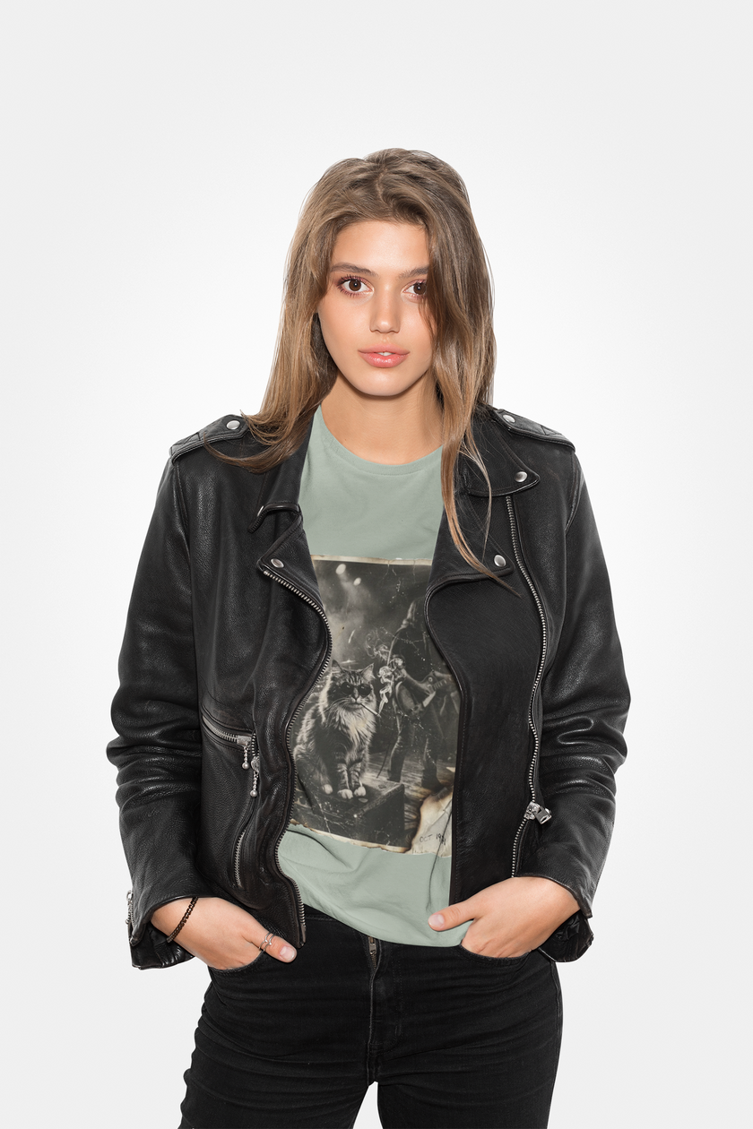 Vintage Rockstar Cat T-Shirt | Retro Rock Art Graphic Tee – 3D Sons Supply Co