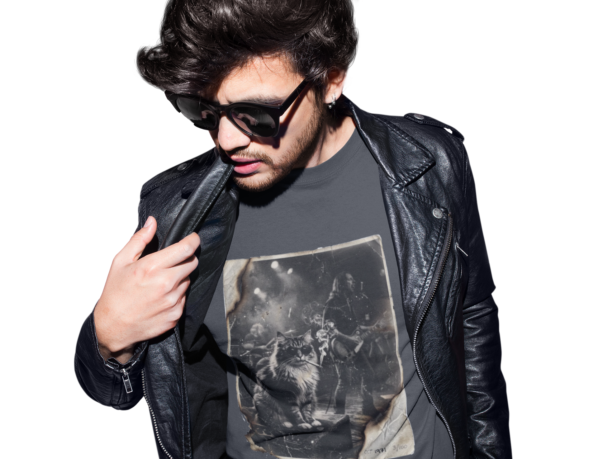 Vintage Rockstar Cat T-Shirt | Retro Rock Art Graphic Tee – 3D Sons Supply Co