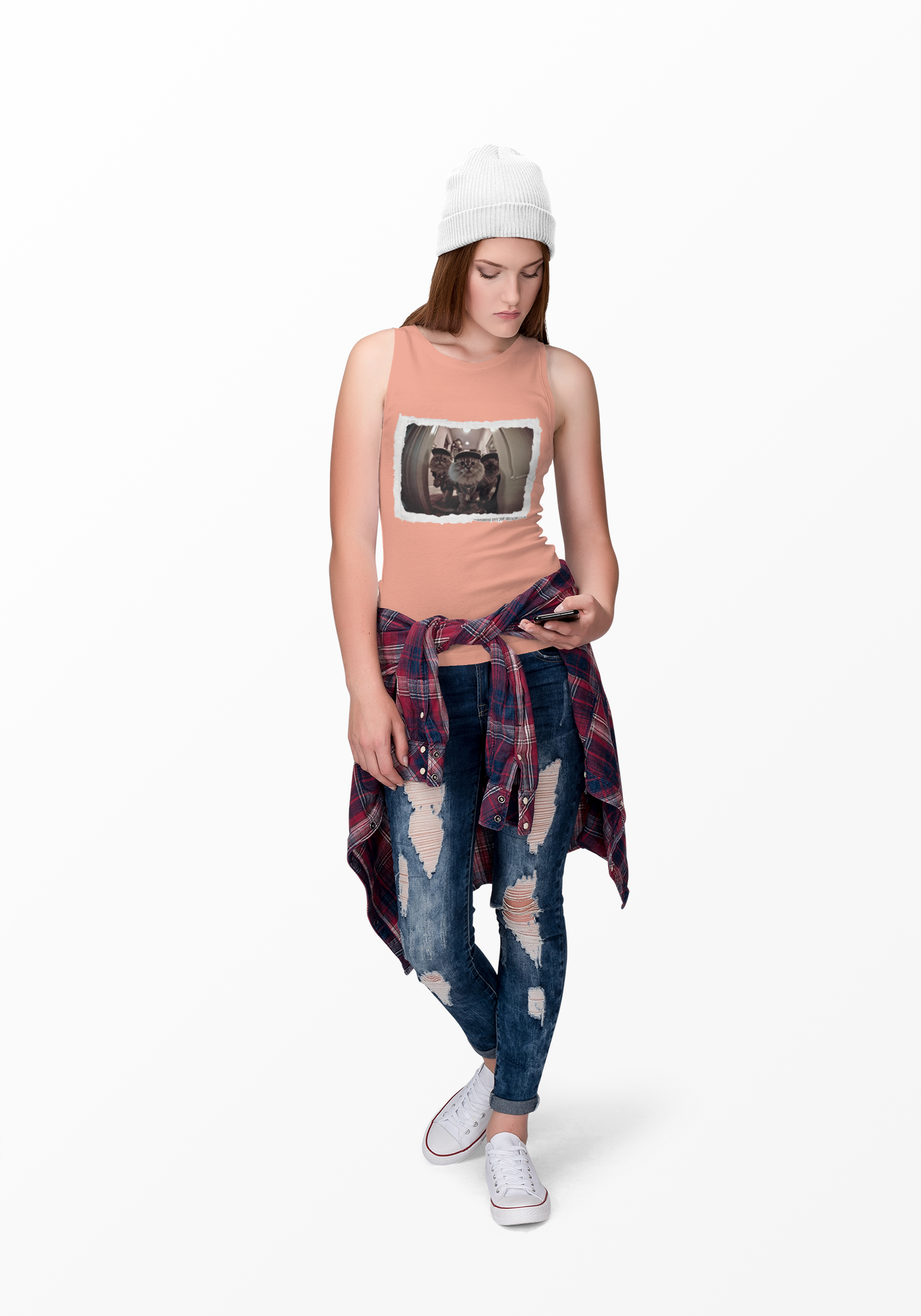 Hip Hop Cats Graphic Tank | Funny Women's Racerback Cat Tee – 3D Sons Supply Co