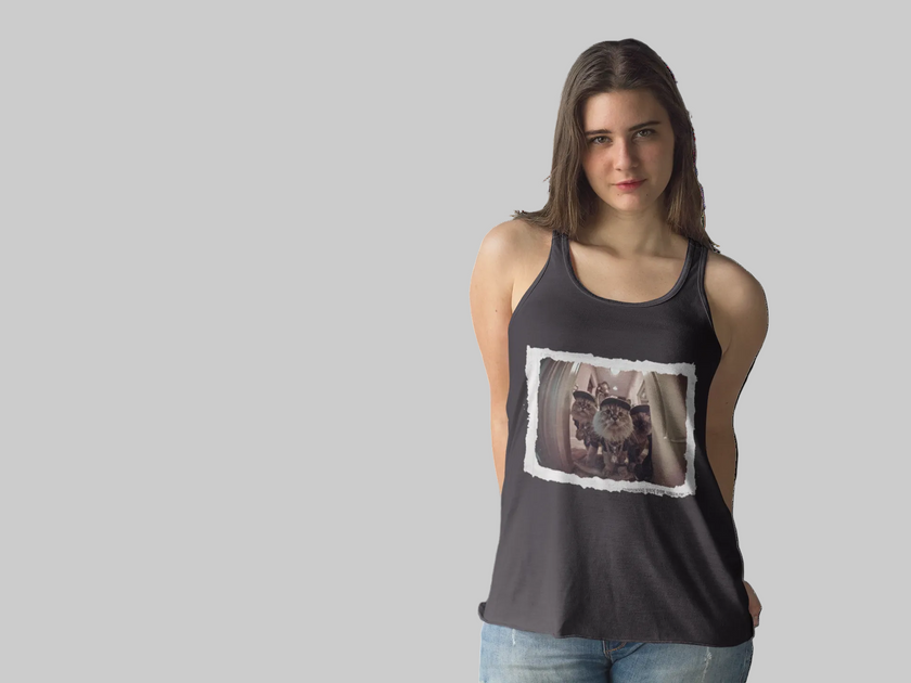 Hip Hop Cats Graphic Tank | Funny Women's Racerback Cat Tee – 3D Sons Supply Co