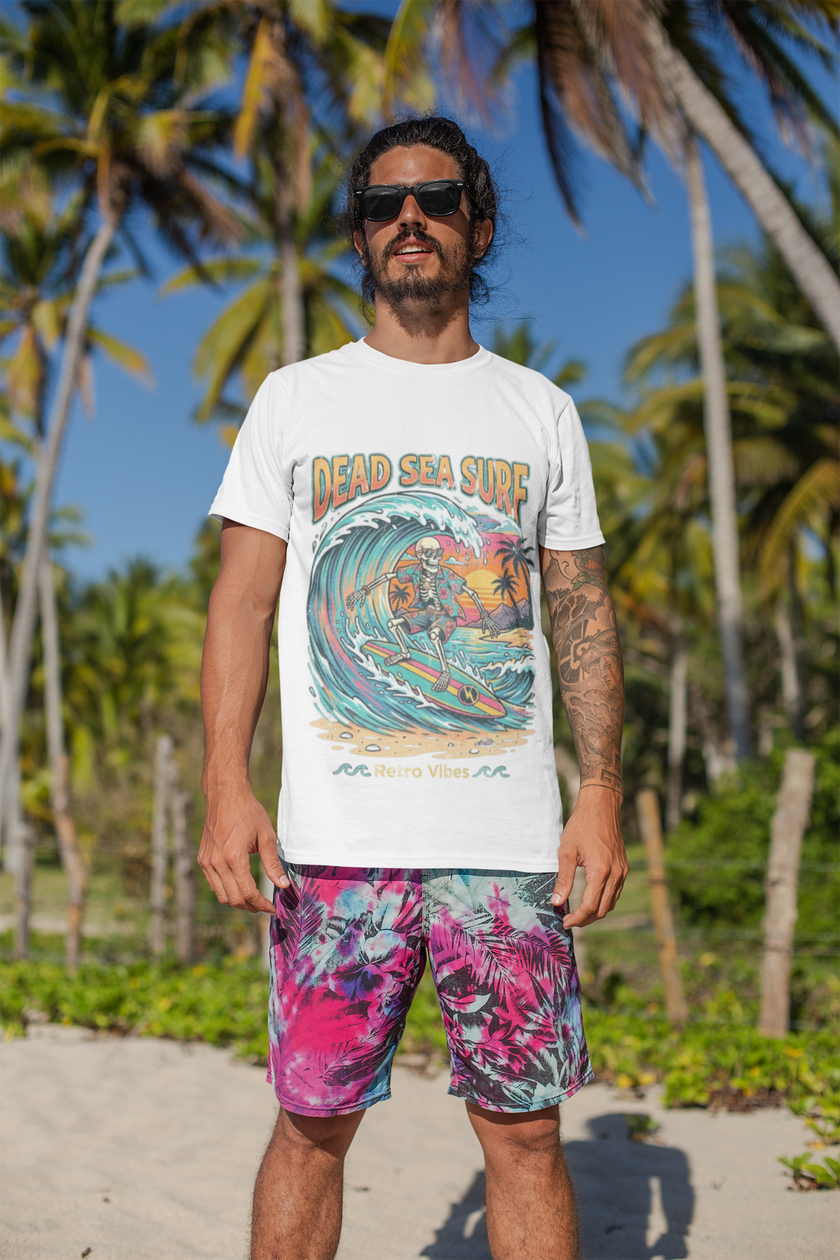Dead Sea Surf Shark Attack T-Shirt | Bold Nautical Graphic Tee – 3D Sons Supply Co