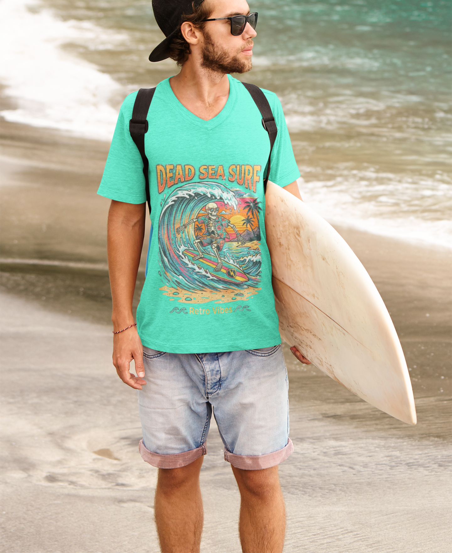 Dead Sea Surf Shark Attack T-Shirt | Bold Nautical Graphic Tee – 3D Sons Supply Co