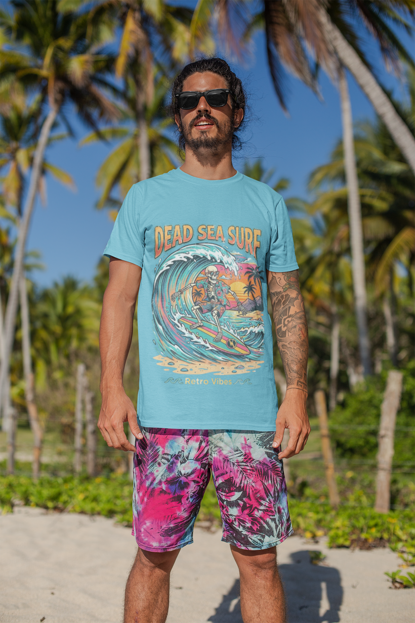 Dead Sea Surf Shark Attack T-Shirt | Bold Nautical Graphic Tee – 3D Sons Supply Co