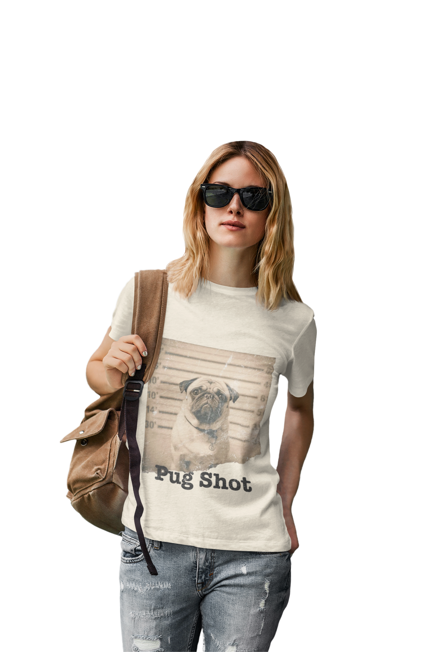 Pug Shot T-Shirt — Funny Pug Police Lineup Tee