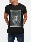 Smoking Corgi Graphic Tee – Retro Dog Portrait T-Shirt