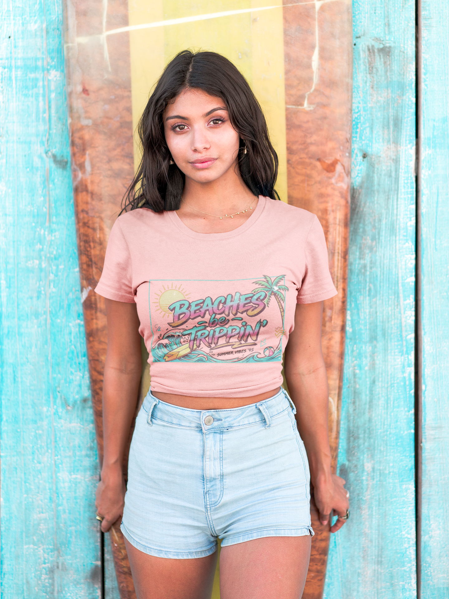 Women Beaches  Be Trippin' 90's Style Tee Shirt