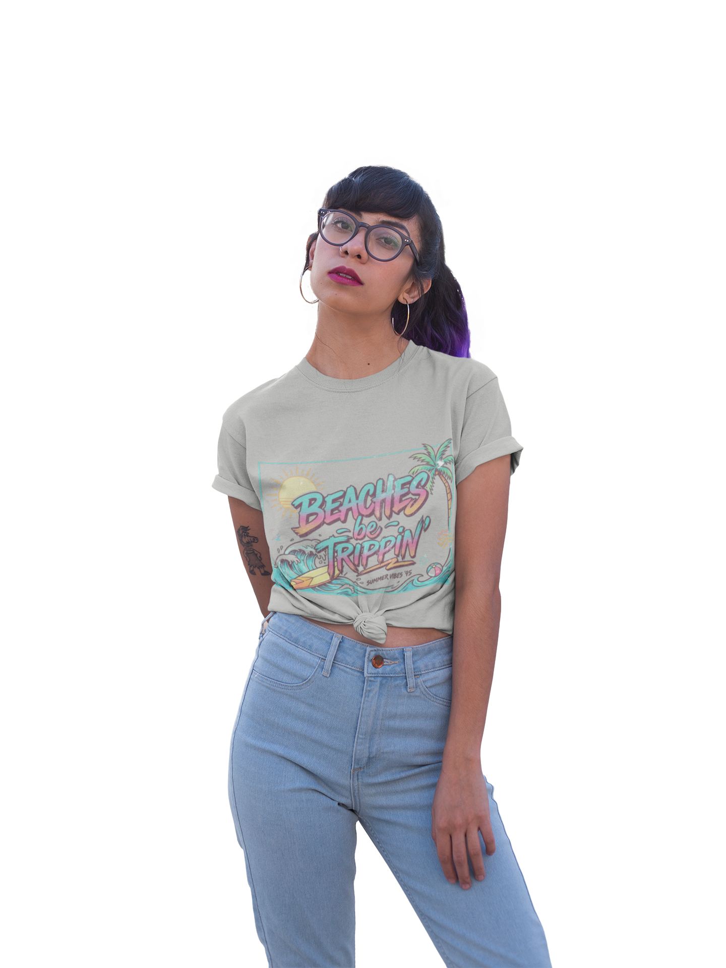 Women Beaches  Be Trippin' 90's Style Tee Shirt