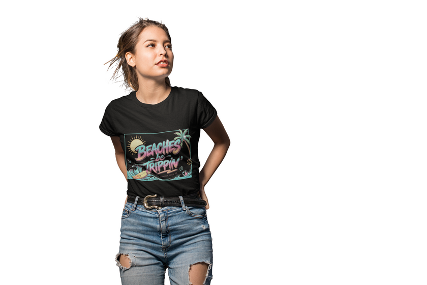 Women Beaches  Be Trippin' 90's Style Tee Shirt