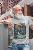Bigfoot & Alien Playing Poker T-Shirt — Funny Cryptid Woods Tee