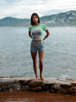 Beach, Beer & Bikinis Boyfriend Tee — Women's Retro Summer Graphic T-Shirt