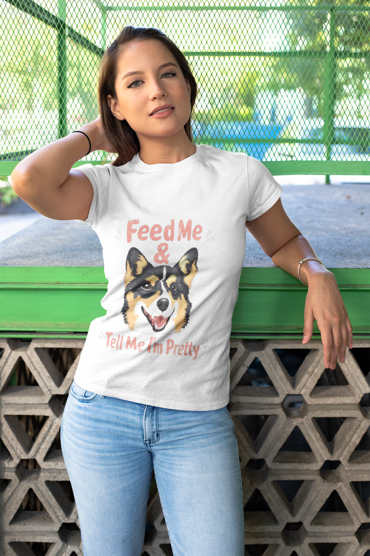 Feed Me & Tell Me I'm Pretty Corgi T-Shirt