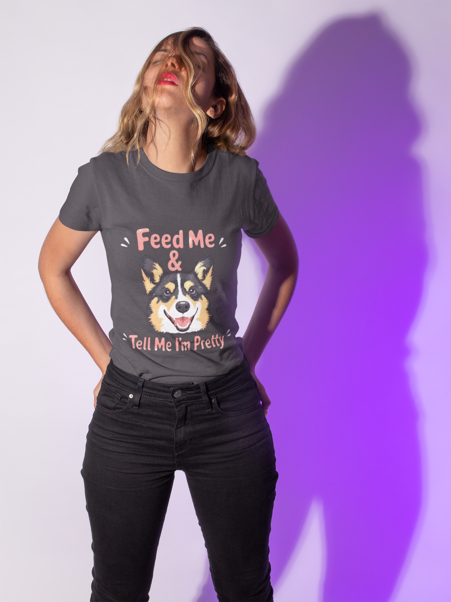 Feed Me & Tell Me I'm Pretty Corgi T-Shirt