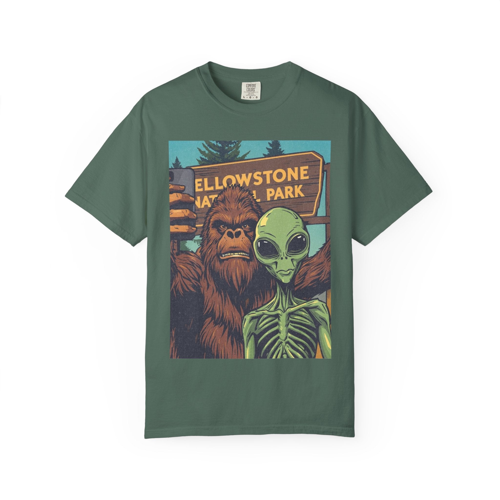 Alien & Bigfoot Yellowstone T-Shirt